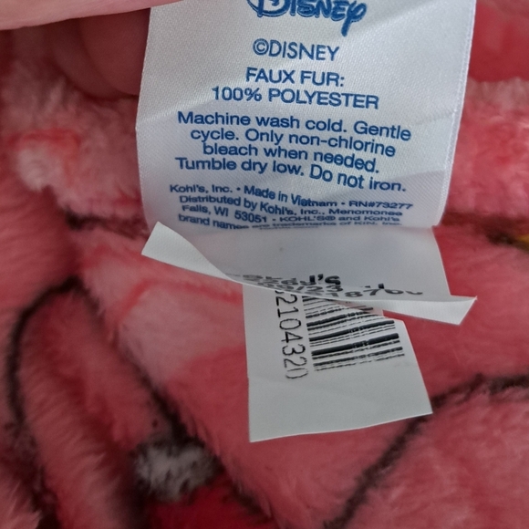 DISNEY THE BIG ONE Minnie Mouse plush cozy blanket hearts flowers bows soft '23 - Picture 12 of 13